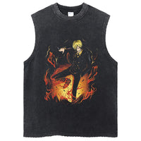 One Piece Vintage Washed Graphic Tank Top | Cotton Streetwear
