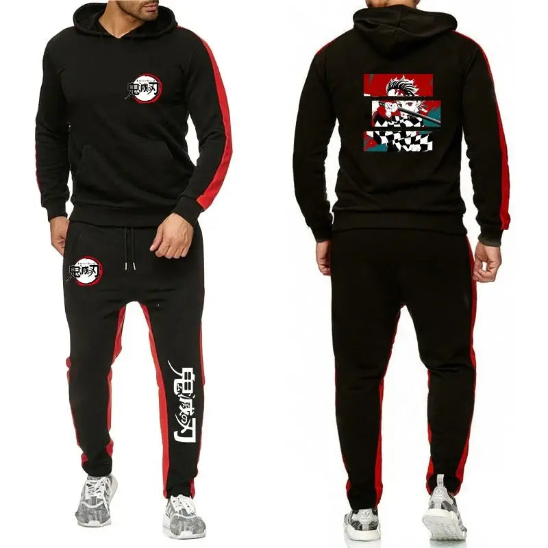 Men's Demon Slayer Two-Piece Tracksuit | Anime Sports Set