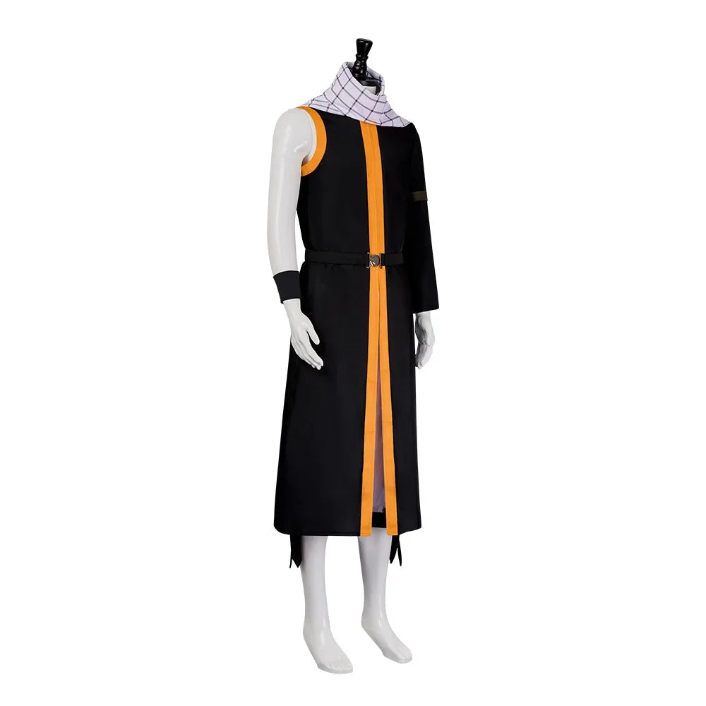 Natsu Dragneel Fairy Tail Cosplay Costume Blue Black Seven Years Later uniform Halloween men