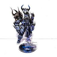 A high-definition 15cm Solo Leveling Acrylic Stand featuring Sung Jinwoo, Sung Jin Ah, and Yoo Jin Ho anime action figures for desk decoration.