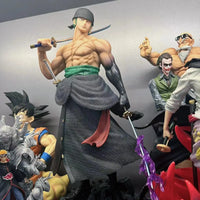Close-up of Zoro Five-Headed Eagle Large Collectible Statue five eagle heads sword detail 50CM