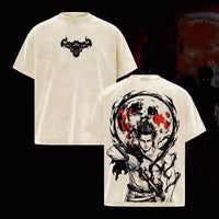 Yami Sukehiro Black Clover Washed T-Shirt Oversized Tee