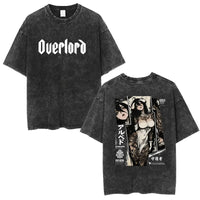 Albedo Overlord Vintage Washed T-Shirt Anime Graphic Tee