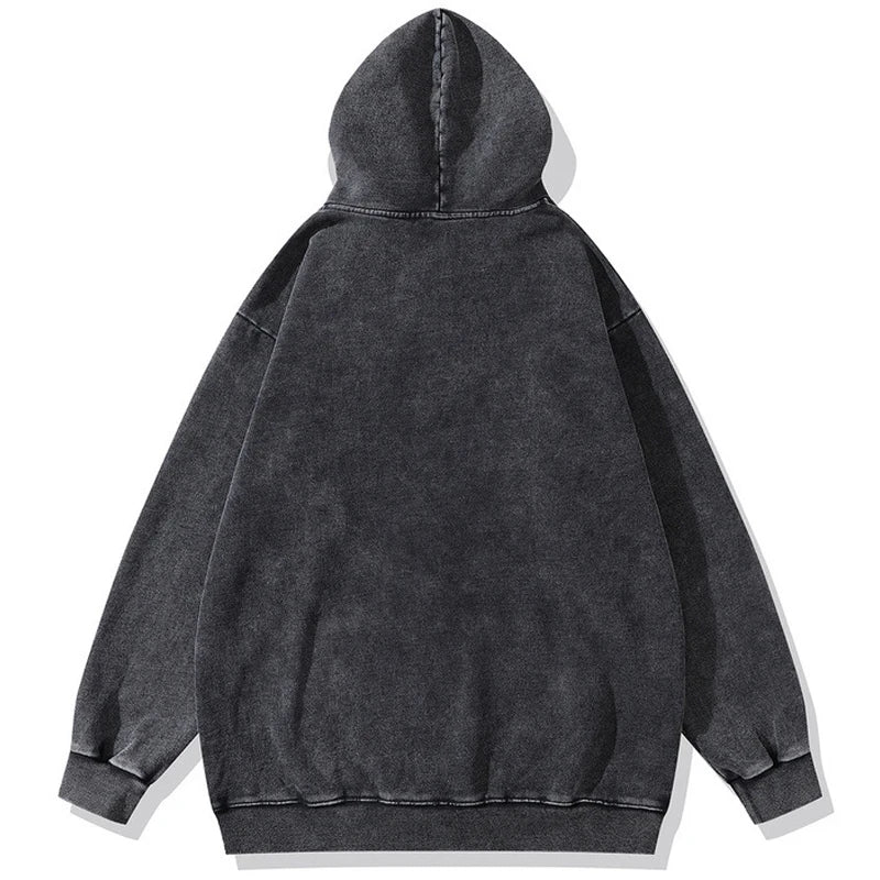 One Piece Vintage Washed Oversized Hoodie | Cotton Streetwear