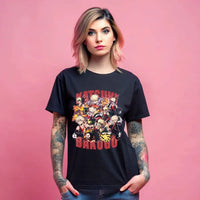 A premium Katsuki Bakugo T-Shirt featuring explosive manga panel art from My Hero Academia, designed as a trendy MHA anime gift.