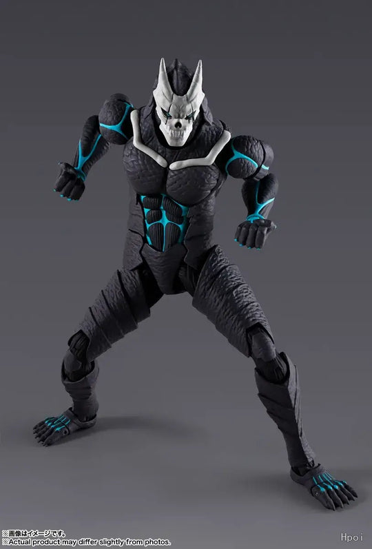 A 16cm Anime Kaiju No. 8 Hibino Kafka Figure in a standing gun pose, a PVC animation model toy for collection.