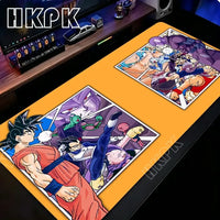 Dragon Ball Z Super Gaming Mouse Pad showcasing a vibrant design with Shenron and Dragon Balls on a gaming desk.