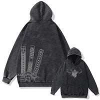 One Piece Vintage Washed Oversized Hoodie | Cotton Streetwear