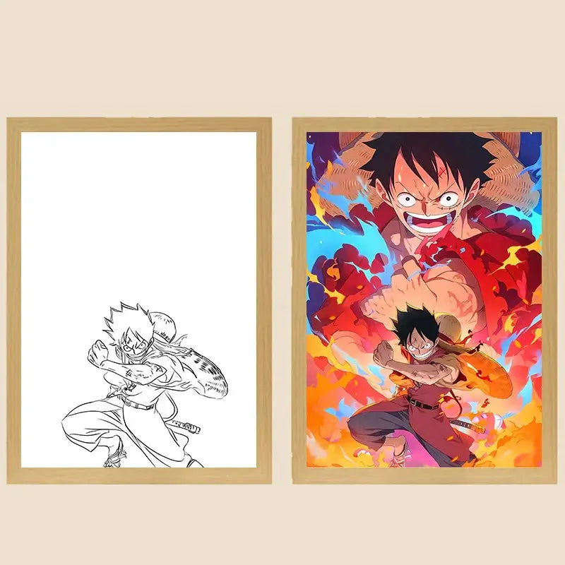 One Piece Photo Frame Night Light | Anime Bedside Decor – Infinite