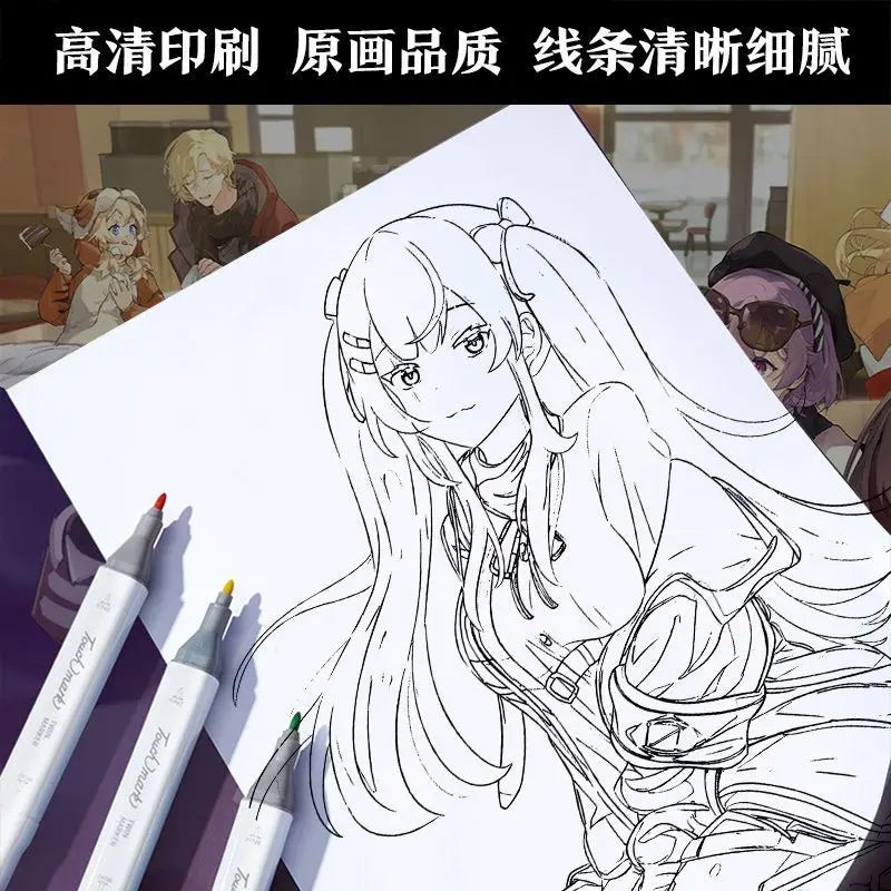 Chainsaw Man Anime Colouring Book multiple pages fan-drawn anime outline sketches colouring