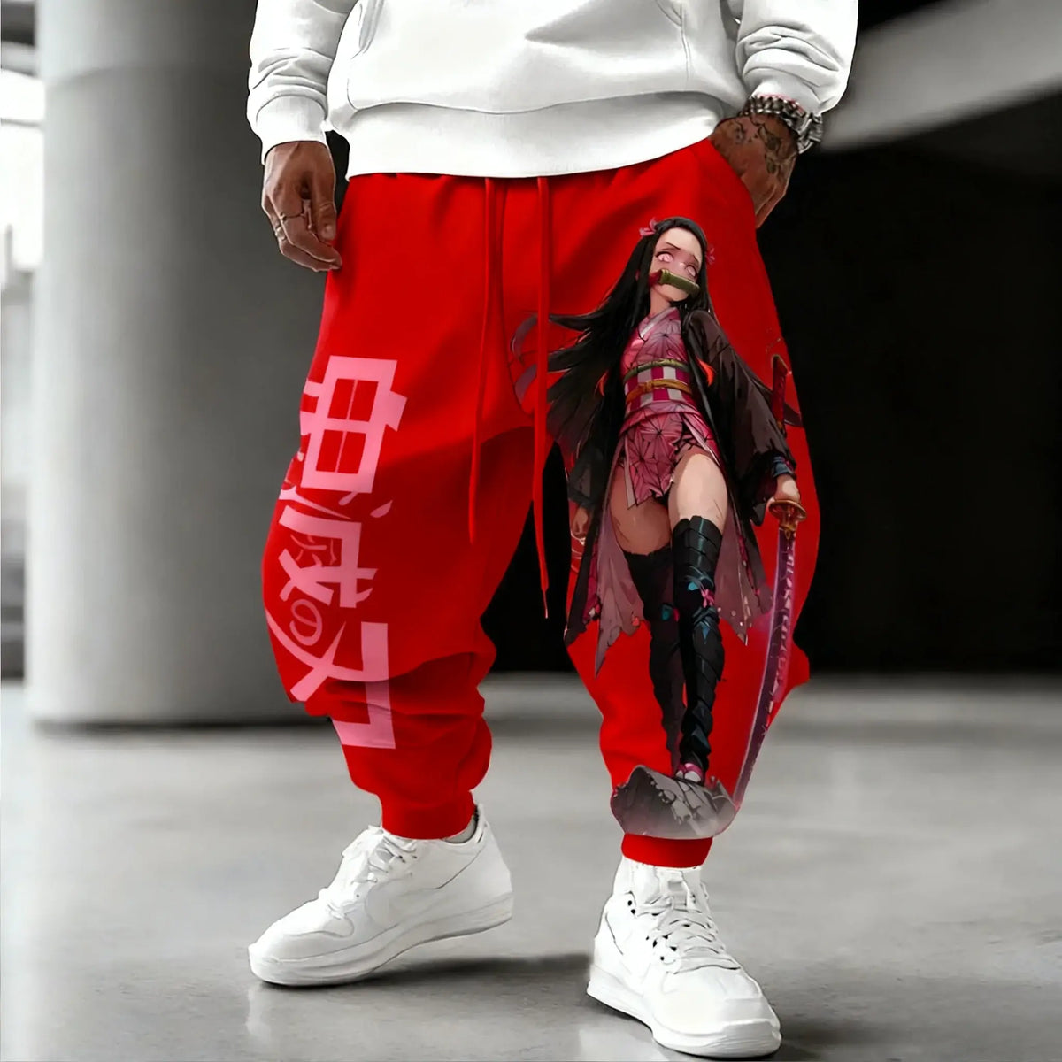 Demon Slayer Cotton Pants: Nezuko Kamado 2025 Winter Streetwear