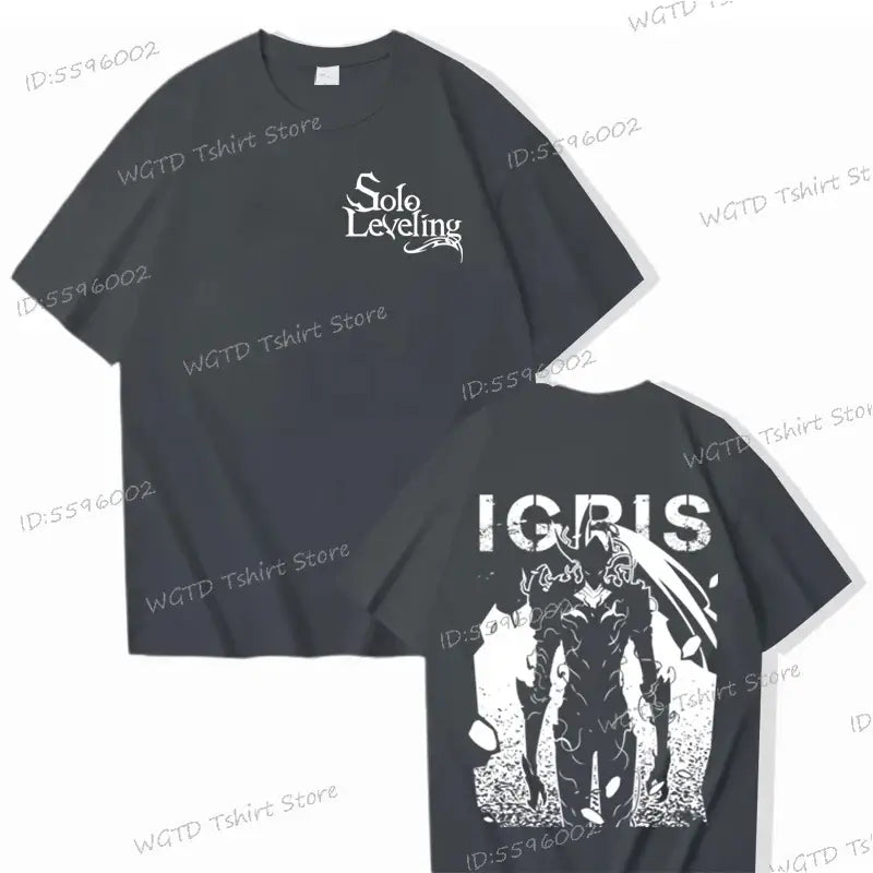A high-quality 100% cotton Solo Leveling T-shirt for men with a cool Sung Jin-woo short sleeve tee design.