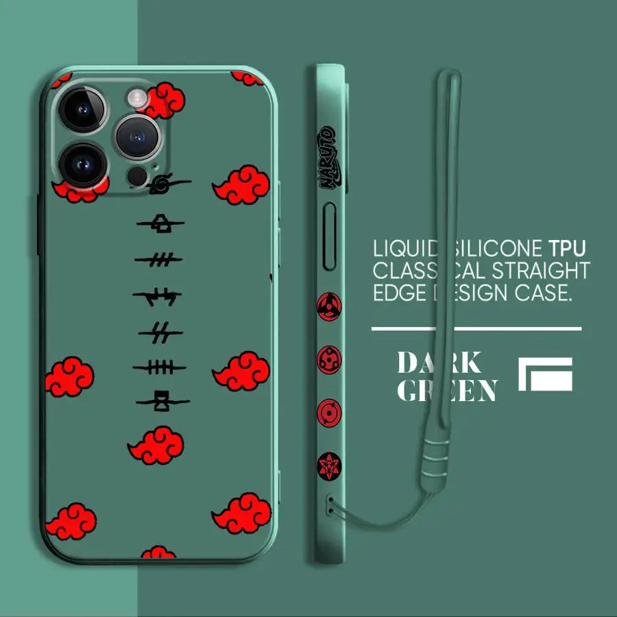 Akatsuki Cloud Phone Case | Naruto Red Cloud Cover Infinite Visibility Akatsuki Cloud Phone Case | Naruto Red Cloud Cover Infinite Visibility