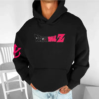 Dragon Ball Zamasu Goku Black Anime Hoodie worn by parent and child matching Harajuku anime outfit