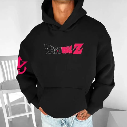 Dragon Ball Zamasu Goku Black Anime Hoodie worn by parent and child matching Harajuku anime outfit