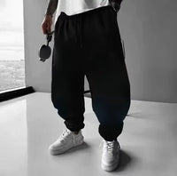 Trendy Demon Slayer Cotton Pants featuring a vibrant Nezuko Kamado color print, designed as loose casual autumn and winter joggers for men.
