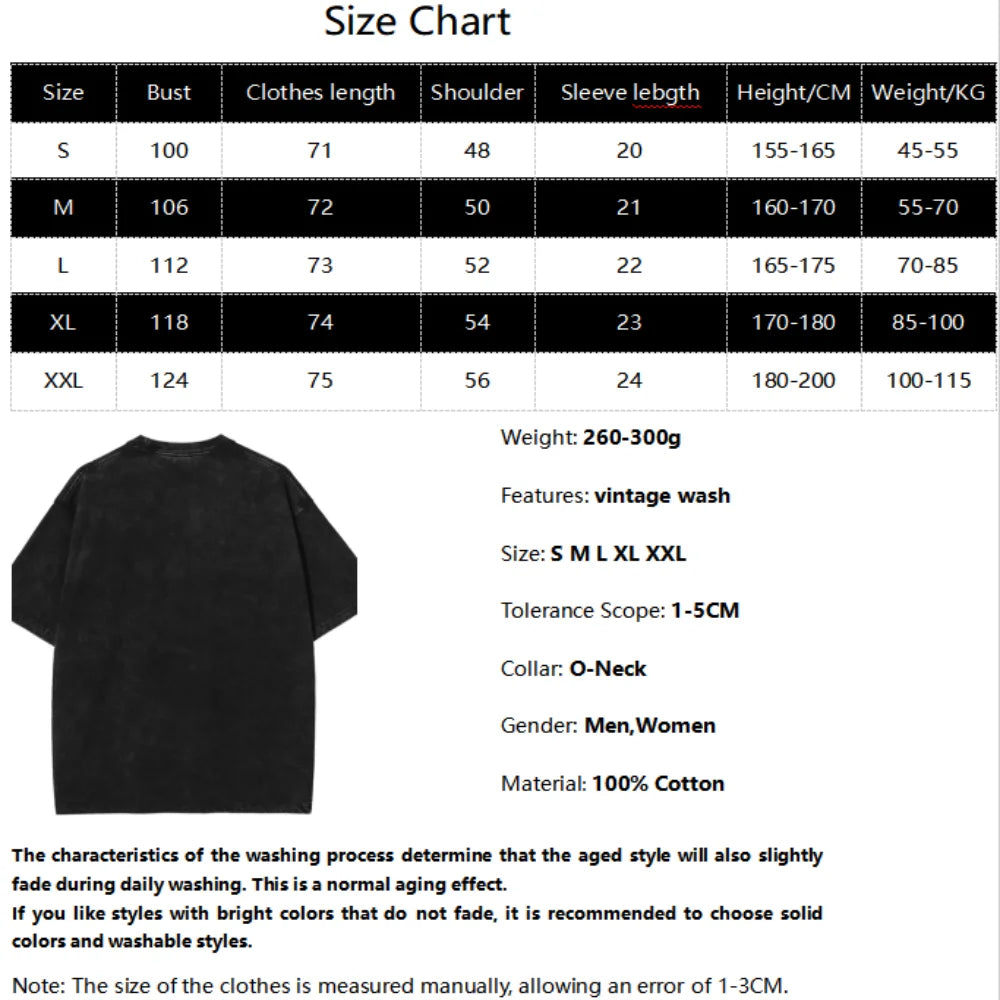 Ichigo Kurosaki Bleach Vintage Washed T-Shirt Oversized Tee