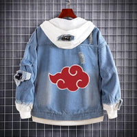 Naruto Akatsuki Itachi Harajuku Pullover Hoodie back view flannel Harajuku anime sweatshirt