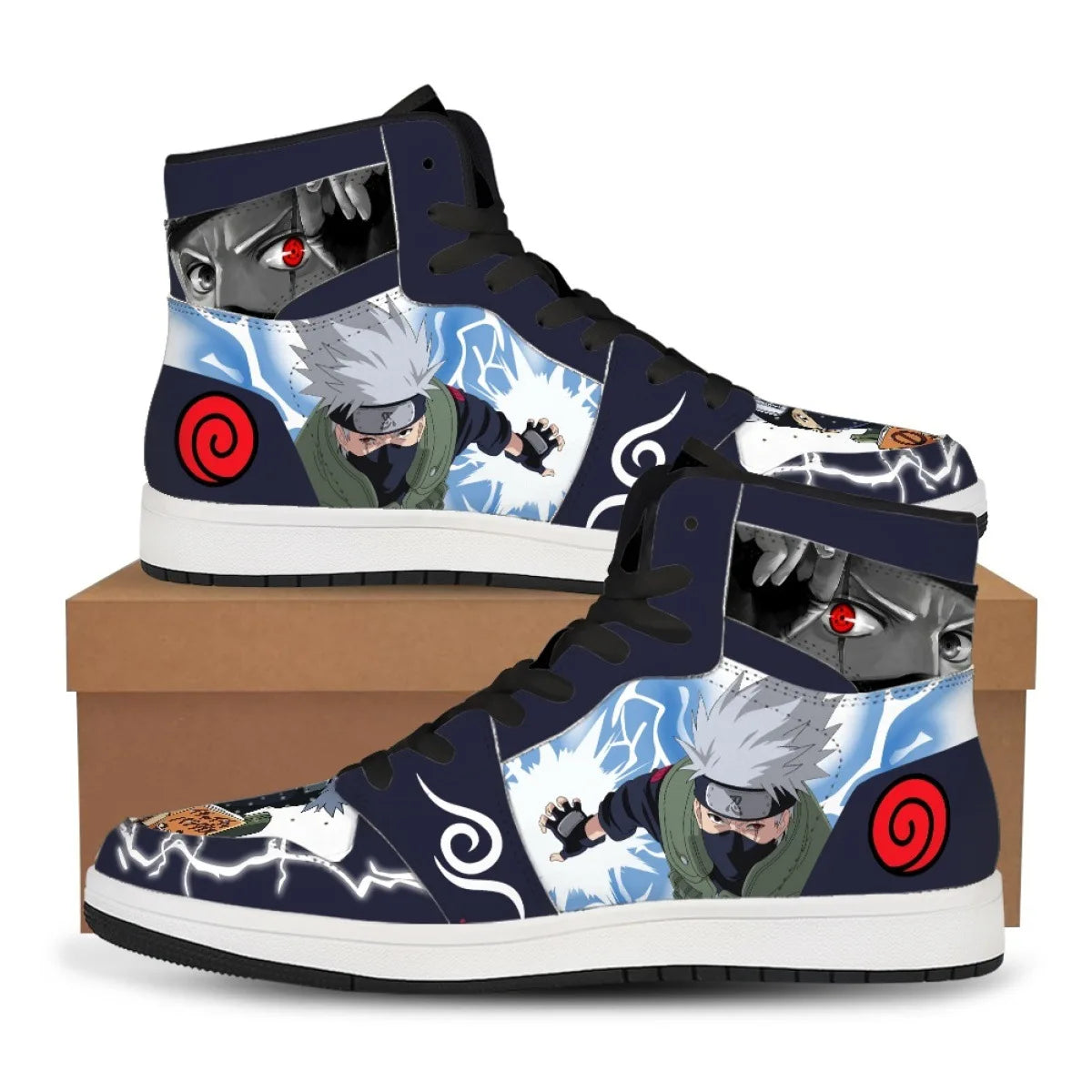 Naruto Anime High Top PU Leather Sneakers cartoon street sport basketball gift men women