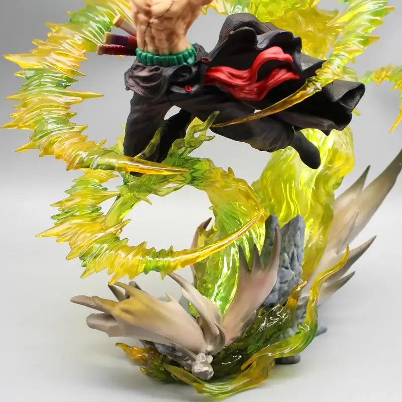 Roronoa Zoro PVC Figure 30cm With Light Bandai One Piece luminous standing model Christmas gift