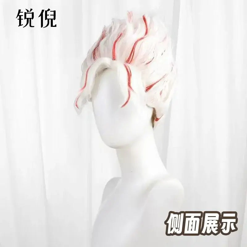 Dandadan Okarun Cosplay Costume Wig Suit Ken Takakura black collar uniform curly hair Halloween