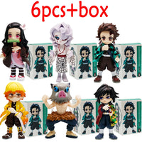 Demon Slayer Tanjiro Nezuko Blind Box PVC Figure Bandai 10cm statue ornament birthday Christmas gift