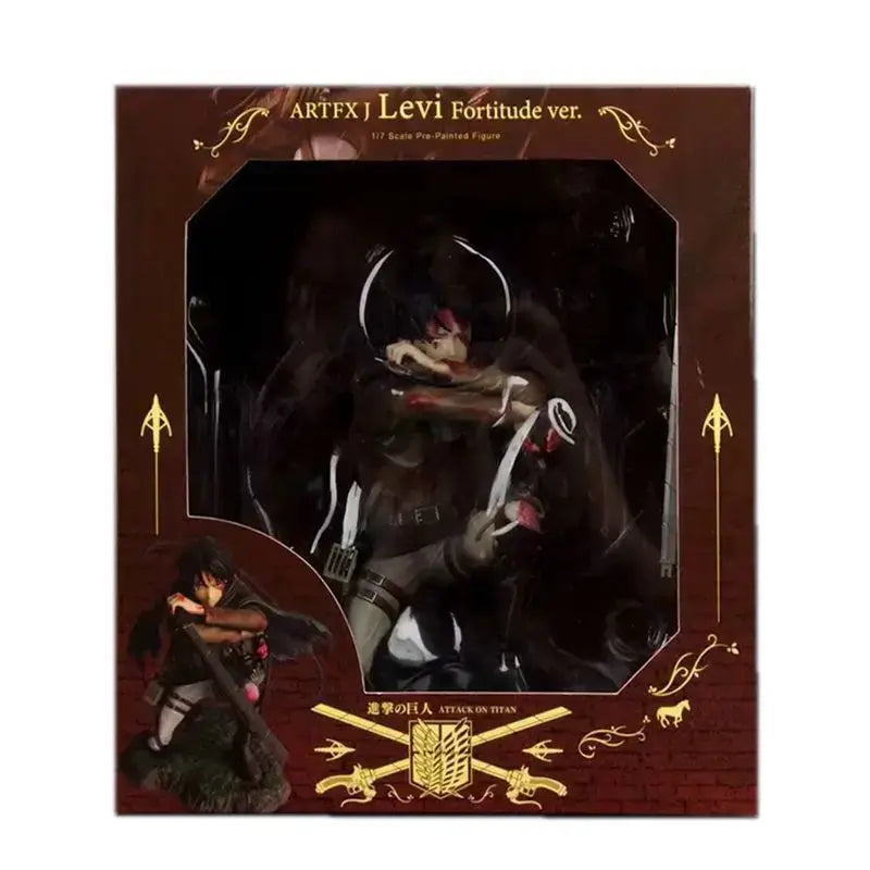 Levi Ackerman Battle Damage PVC Figure 18cm Bandai exquisite colour box packaging gift
