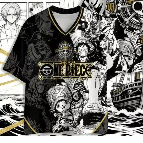 Zoro Luffy 3D T-Shirt One Piece Quick-Dry polyester all-over sublimation print oversized fit plus size men women children summer jersey front view