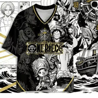 Zoro Luffy 3D T-Shirt One Piece Quick-Dry polyester all-over sublimation print oversized fit plus size men women children summer jersey front view