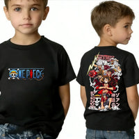 One Piece Kids T-Shirt Luffy Zoro Nami Chopper pure cotton short sleeve summer cartoon tee boys girls unisex sizes 100 to 160 CM birthday gift