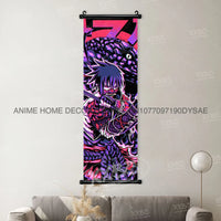 High-quality Uzumaki Naruto Posters wall art scroll featuring Sasuke Uchiha, Madara, and Might Guy for anime home decor.