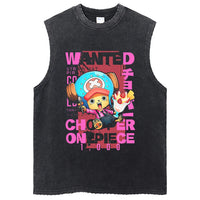 One Piece Vintage Washed Graphic Tank Top | Cotton Streetwear