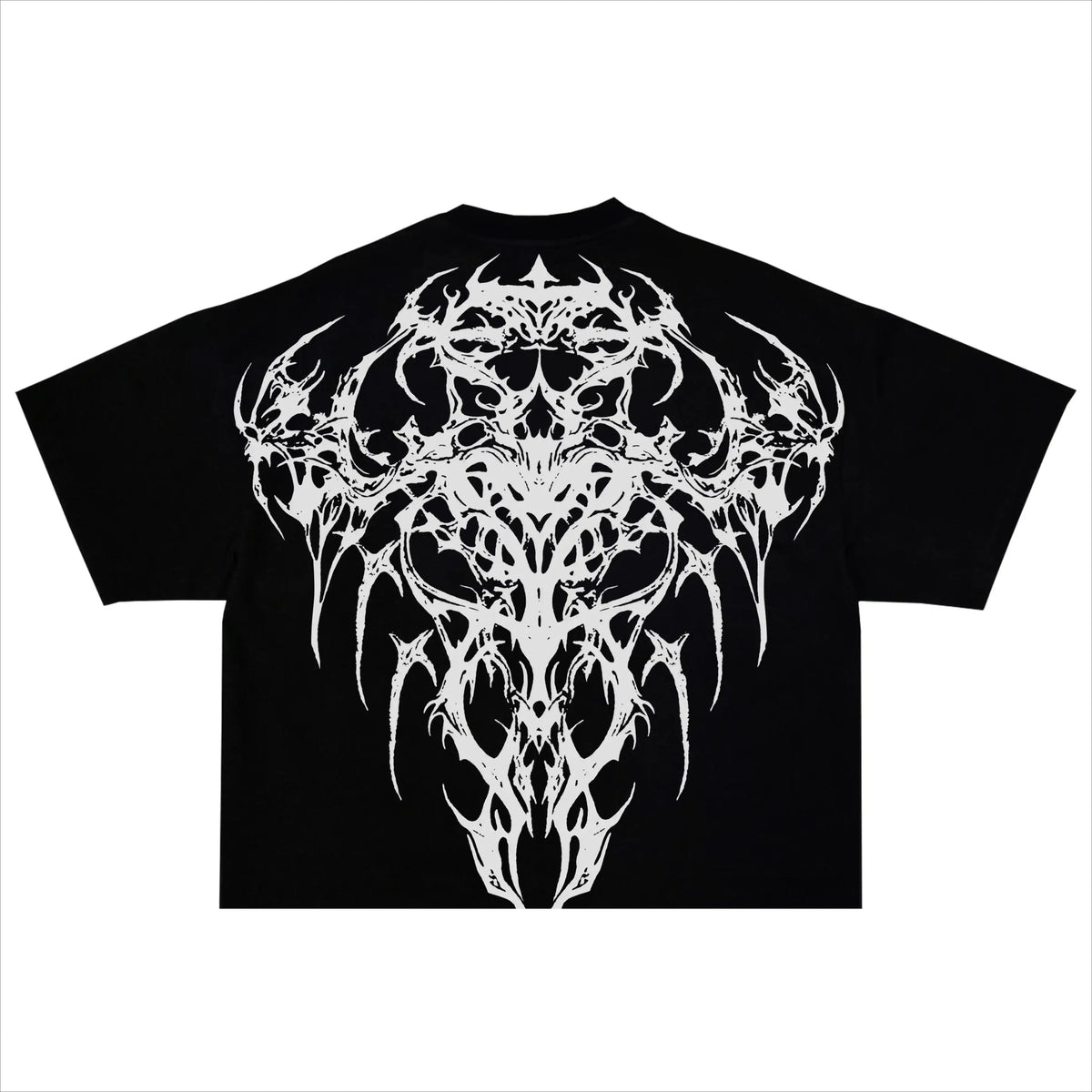 Oversized Cotton Tee Skull Print Unisex Streetwear Gym Top