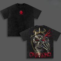 Albedo Overlord Retro Washed T-Shirt Harajuku Cotton Tee
