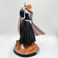 A detailed 32cm Bleach Anime Figure GK model featuring Kurosaki Ichigo in battle pose, available with Ulquiorra Cifer and Toshiro Hitsugaya variants.