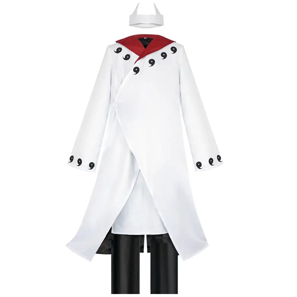 Uchiha Madara White Cosplay Costume Set complete jacket pants white anime Naruto costume