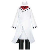 Uchiha Madara White Cosplay Costume Set complete jacket pants white anime Naruto costume