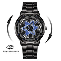 VA VA VOOM Racing Series Watch creative spinning dial stainless steel waterproof sports quartz watch for men