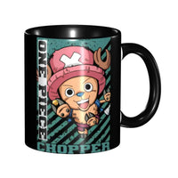 A colorful Kid's Luffy One Piece Mug featuring cute cartoon anime art, designed as a durable water cup gift for girls and boys.