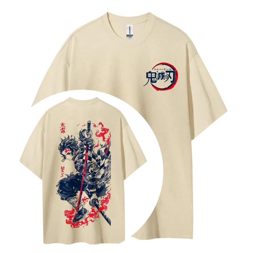 Demon Slayer Kimetsu no Yaiba Anime T-Shirt cotton unisex round neck summer breathable street tee