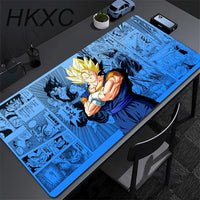 Master Roshi Mouse Pad Dragon Ball gaming desk mat with colorful anime artwork smooth polyester cloth surface stitched edges and non-slip rubber base