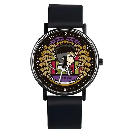 Demon Slayer Nezuko Sanemi Anime Student Analog Watch side profile strap anime peripheral