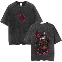 Jujutsu Kaisen Vintage Washed Cotton T-Shirt featuring bold graphic design and relaxed fit for anime fans.
