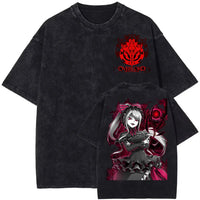 Albedo Shalltear Overlord Washed Oversized T-Shirt Cotton Tee