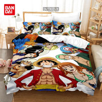 One Piece Luffy Anime Bedding Set Duvet Cover single double large bedroom decoration gift