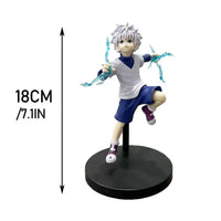 High-quality Hunter x Hunter Anime Figures featuring Gon Freecss, Killua Zoldyck, and Kurapika in dynamic action poses for adult room decor.