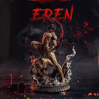 Eren Jaeger Figure standing triumphantly over defeated Titan, 29cm Attack on Titan anime statue.