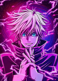 A high-definition Jujutsu Kaisen Poster printed on canvas, featuring a comic-style illustration of Gojo Satoru and Ryomen Sukuna for home wall decoration.