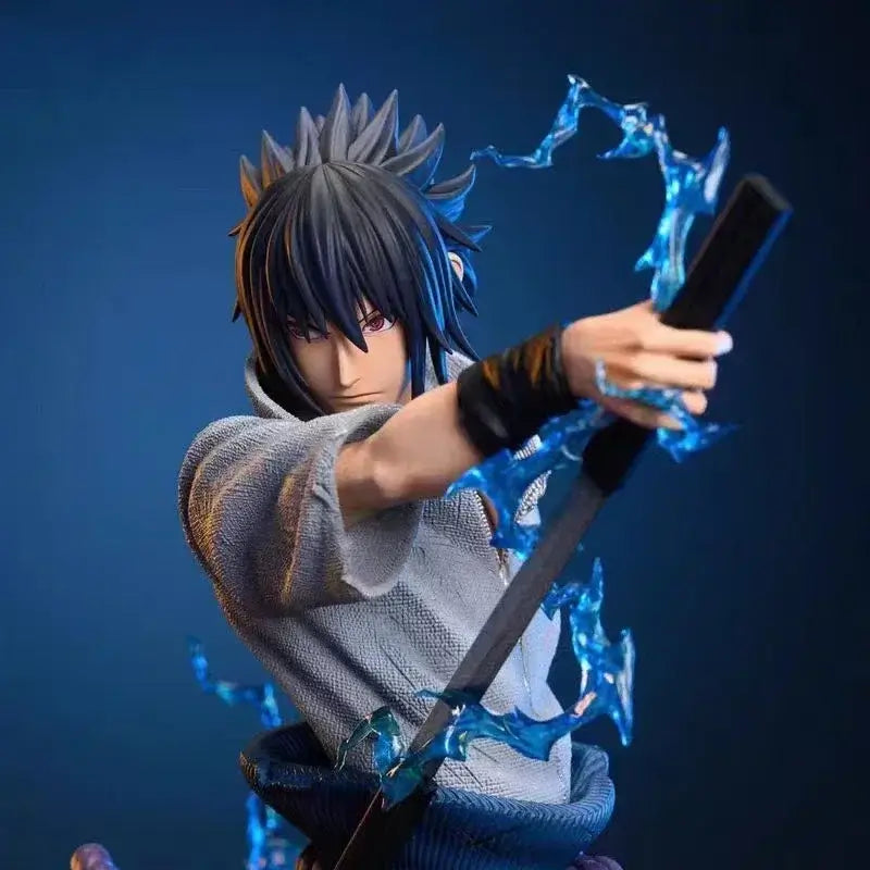 Premium Naruto Action Figures GK Collection Model featuring Uzumaki Naruto and Uchiha Sasuke in dynamic poses for desktop display.