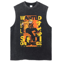 One Piece Vintage Washed Graphic Tank Top | Cotton Streetwear